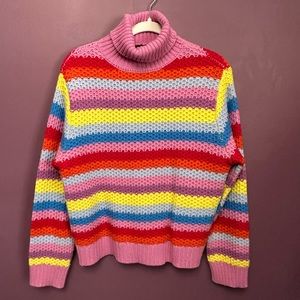 Anthropologie Striped Turtleneck Sweater